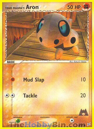 Team Magma's Aron #58/95 Common - EX Team Magma vs Team Aqua Pokemon card