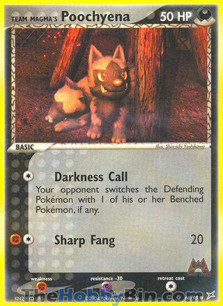 Team Magma's Poochyena #66/95 Common - EX Team Magma vs Team Aqua Pokemon card