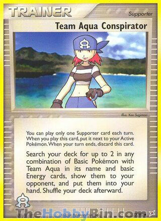 Team Aqua Conspirator #77/95 Uncommon - EX Team Magma vs Team Aqua Pokemon card