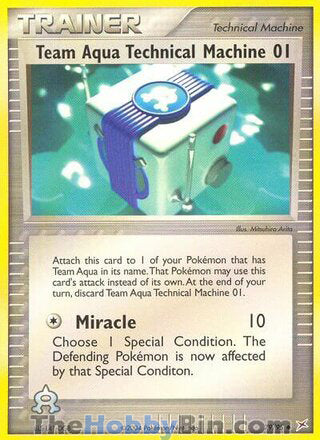 Team Aqua Technical Machine 01 #79/95 Uncommon - EX Team Magma vs Team Aqua Pokemon card