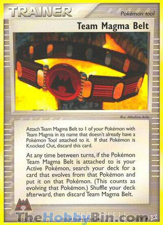 Team Magma Belt #81/95 Uncommon - EX Team Magma vs Team Aqua Pokemon card