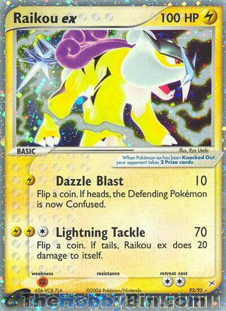 Raikou ex #92/95 Ultra Rare - EX Team Magma vs Team Aqua Pokemon card