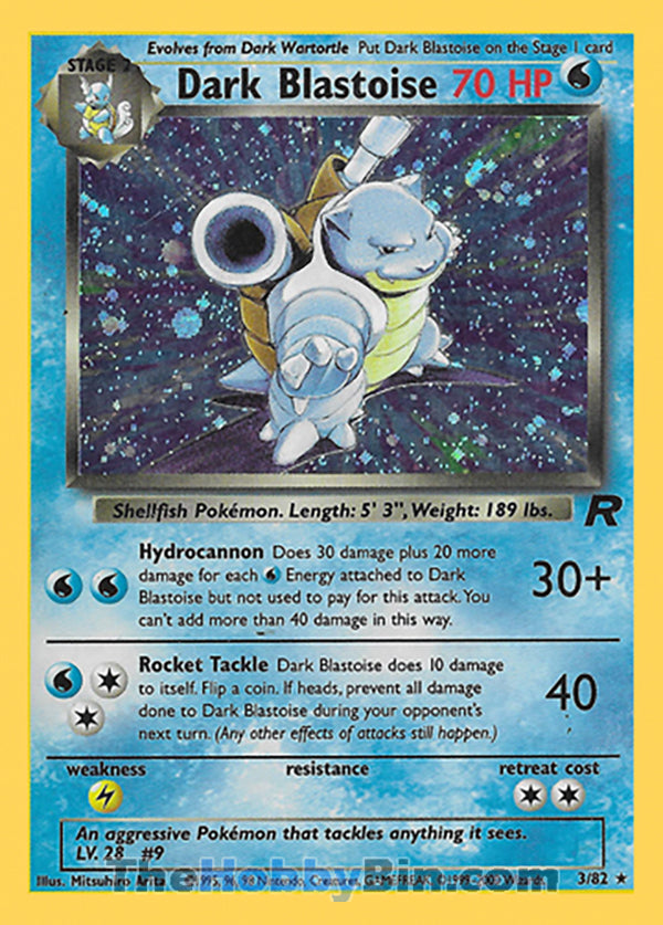 Dark Blastoise Team Rocket Holo Rare #3/82