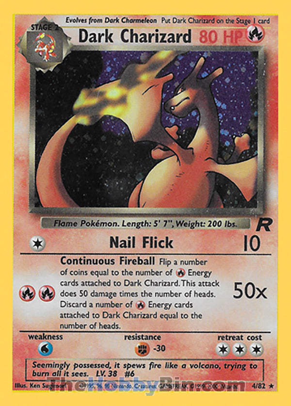 Dark Charizard Team Rocket Holo Rare #4/82