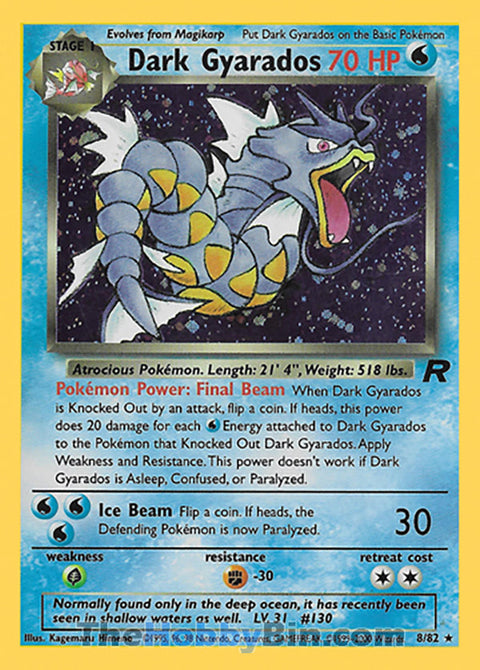 0008 Dark Gyarados Holo Rare Team Rocket