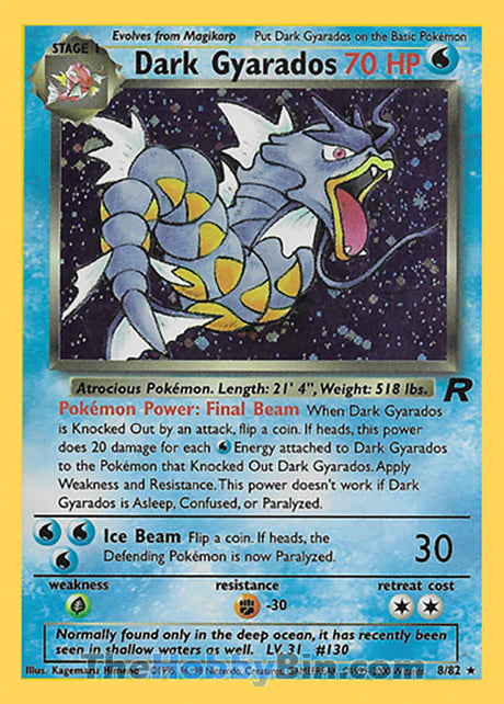 Dark Gyarados Team Rocket Holo Rare #8/82