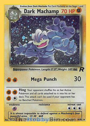 0010 Dark Machamp Holo Rare Team Rocket