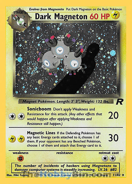 Dark Magneton Team Rocket Holo Rare #11/82