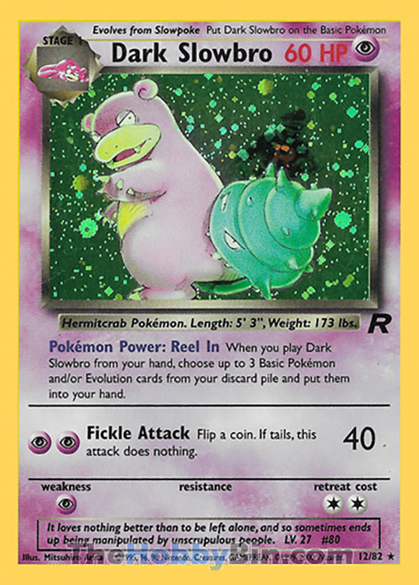 Dark Slowbro Team Rocket Holo Rare #12/82