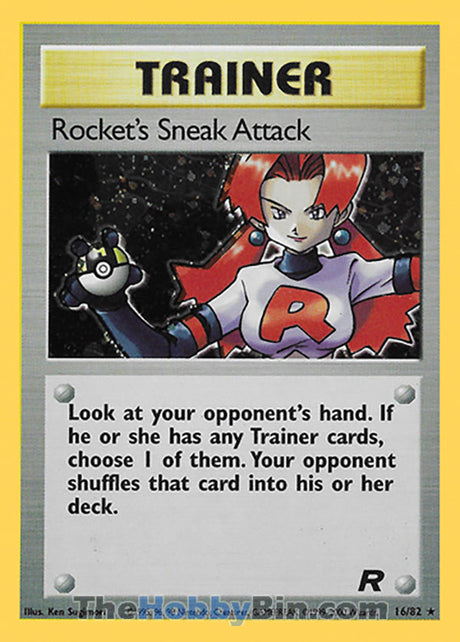 Rocket's Sneak Attack Team Rocket Holo Rare #16/82