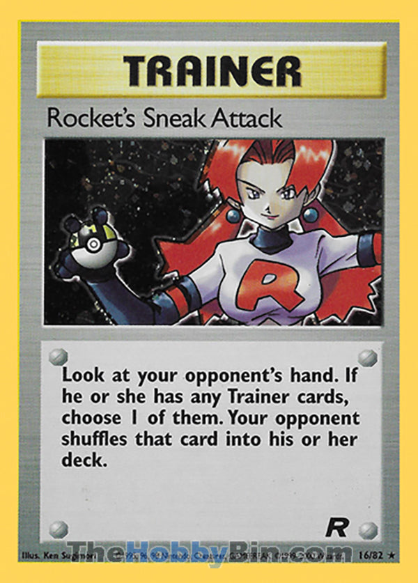 Rocket's Sneak Attack #16/82 Holo Rare - Team Rocket Pokemon card