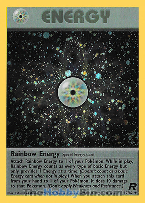 0017 Rainbow Energy Holo Rare Team Rocket