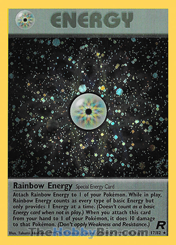 Rainbow Energy #17/82 Holo Rare - Team Rocket Pokemon card