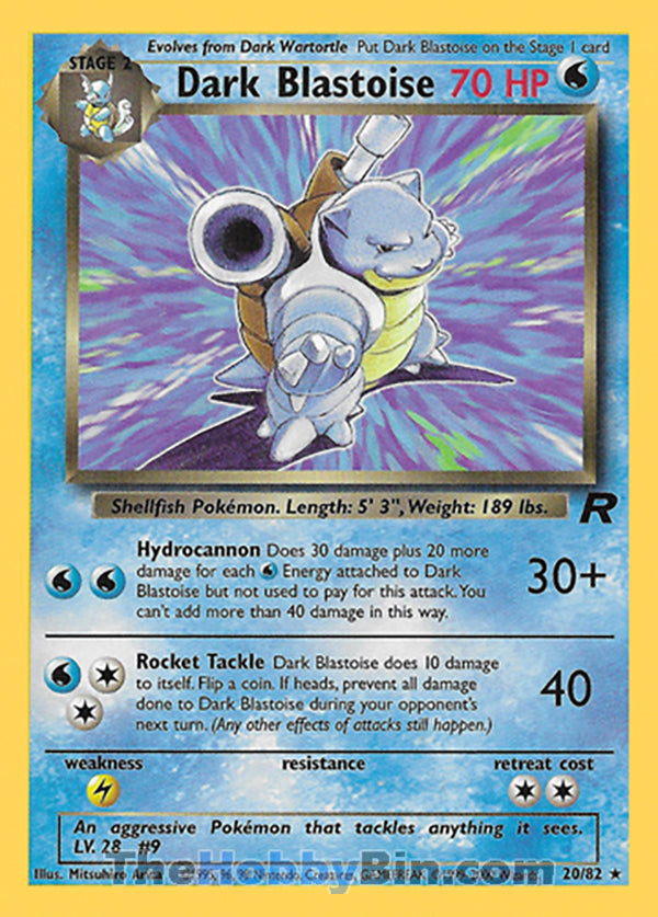 Dark Blastoise Team Rocket Rare #20/82