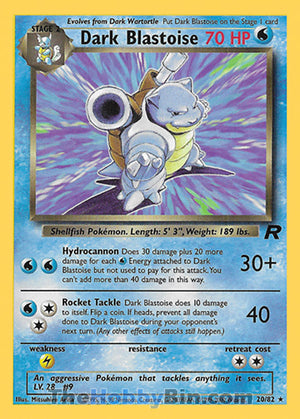 0020 Dark Blastoise Rare Team Rocket