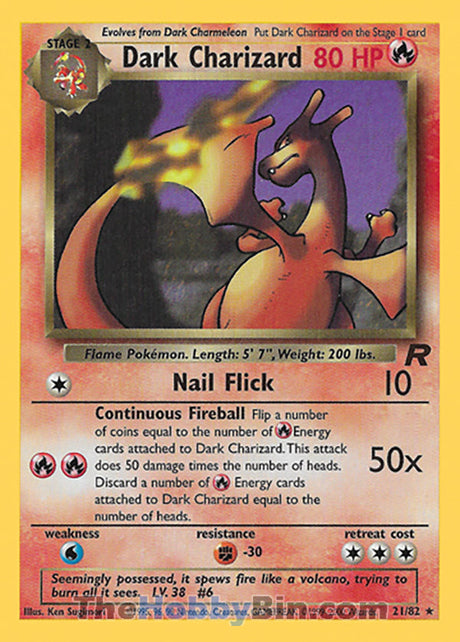 Dark Charizard Team Rocket Rare #21/82