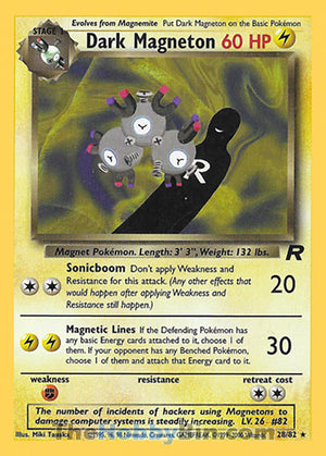0028 Dark Magneton Rare Team Rocket