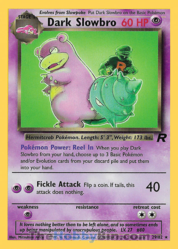 Dark Slowbro Team Rocket Rare #29/82