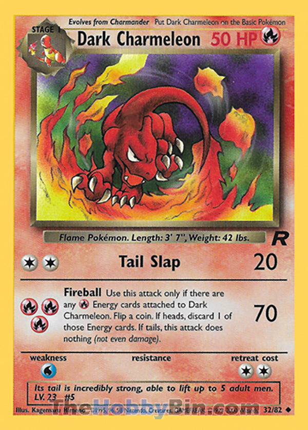 Dark Charmeleon #32/82 Uncommon - Team Rocket Pokemon card