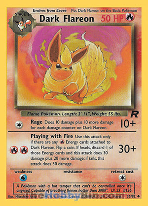 0035 Dark Flareon Uncommon Team Rocket