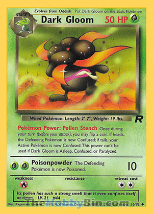 0036 Dark Gloom Uncommon Team Rocket