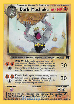 0040 Dark Machoke Uncommon Team Rocket