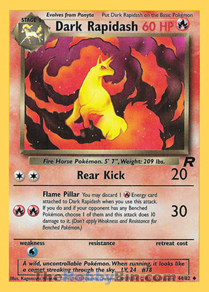 0044 Dark Rapidash Uncommon Team Rocket