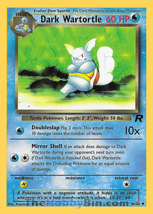 0046 Dark Wartortle Uncommon Team Rocket