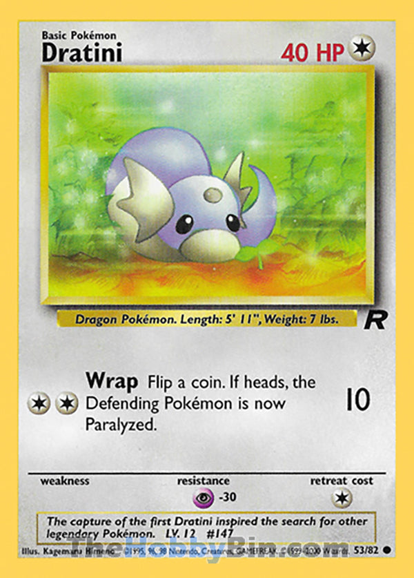 Dratini #53/82 Common - Team Rocket Pokemon card