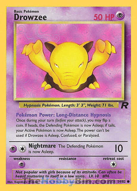 Drowzee Team Rocket Common #54/82