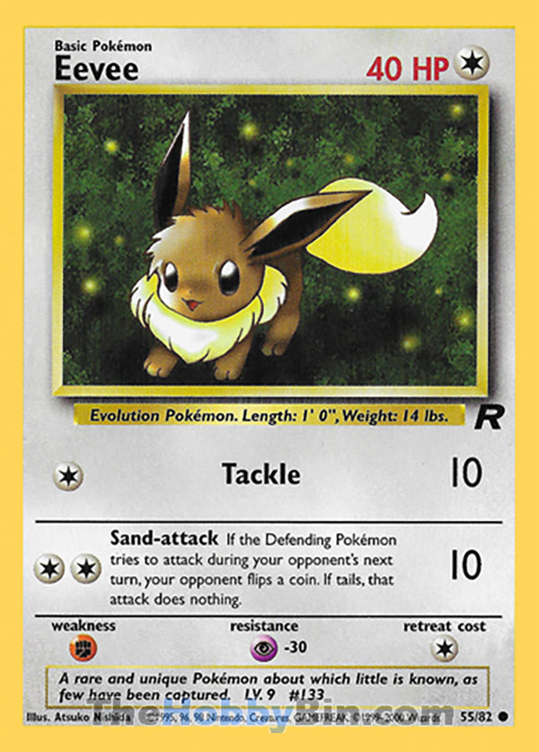 Eevee #55/82 Common - Team Rocket Pokemon card