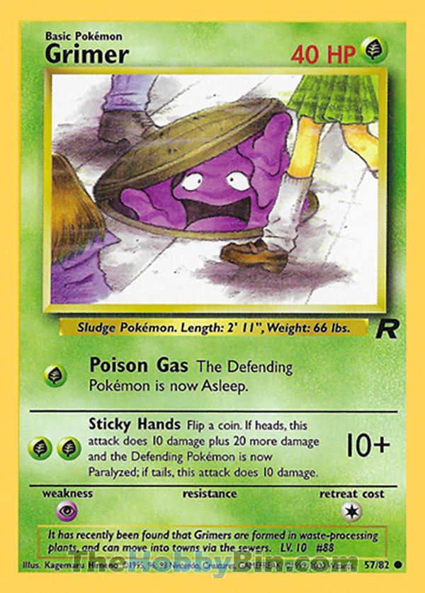 Grimer #57/82 Common - Team Rocket Pokemon card