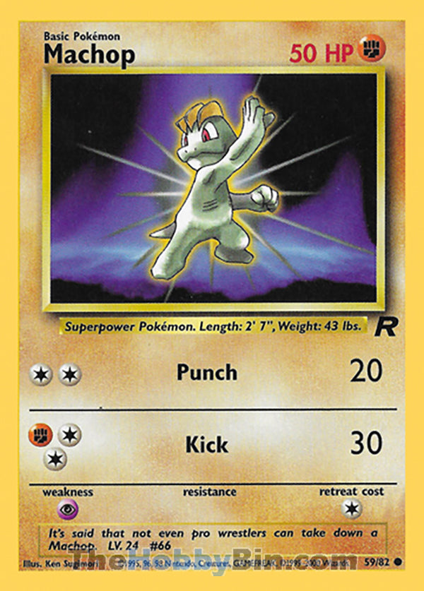 Machop #59/82 Common - Team Rocket Pokemon card