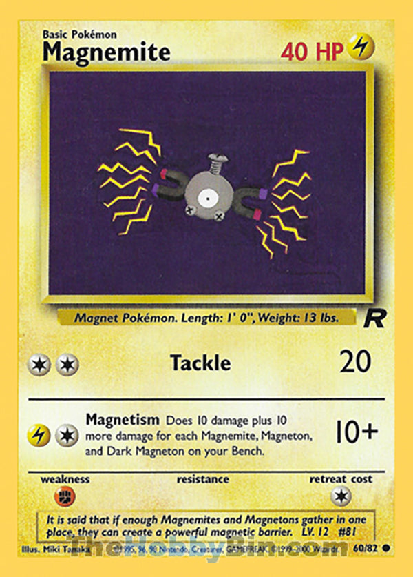 Magnemite #60/82 Common - Team Rocket Pokemon card