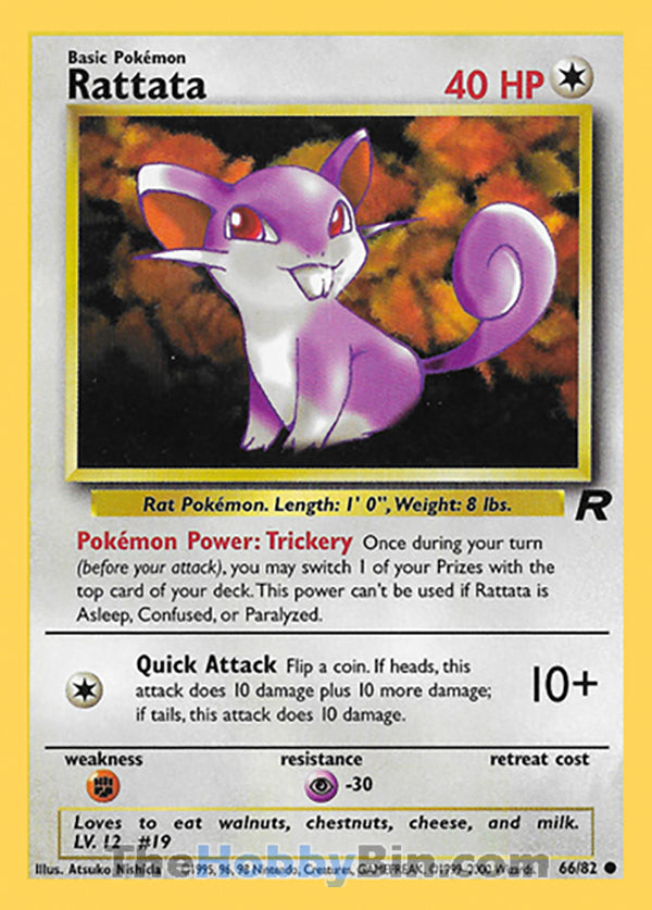 Rattata #66/82 Common - Team Rocket Pokemon card