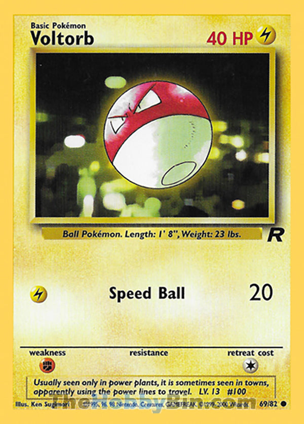 Voltorb #69/82 Common - Team Rocket Pokemon card