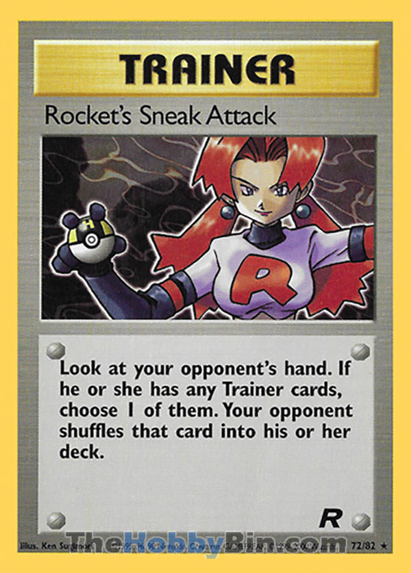 Rocket's Sneak Attack #72/82 Rare - Team Rocket Pokemon card