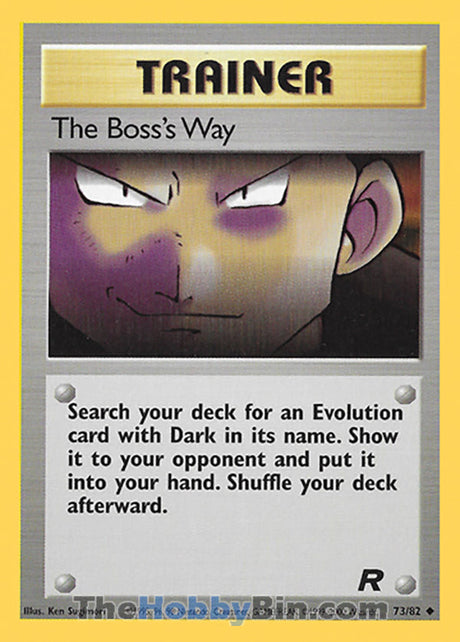 The Boss's Way Team Rocket Uncommon #73/82