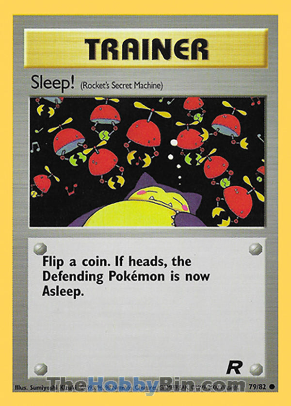 Sleep! #79/82 Common - Team Rocket Pokemon card