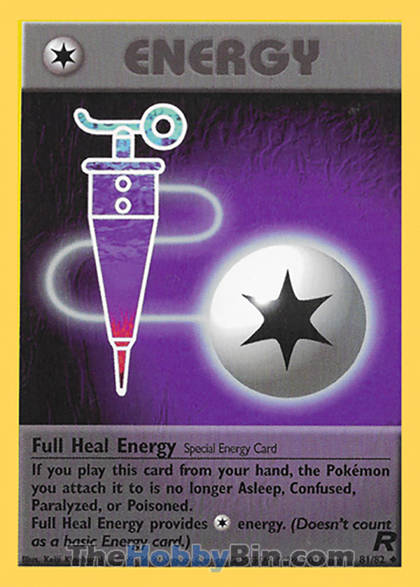 Full Heal Energy #81/82 Uncommon - Team Rocket Pokemon card