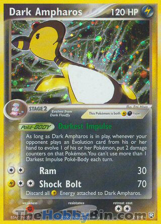 Dark Ampharos Team Rocket Returns Holo Rare #2/109