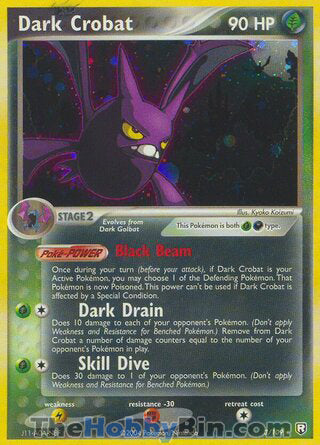 0003 Dark Crobat Holo Rare Team Rocket Returns