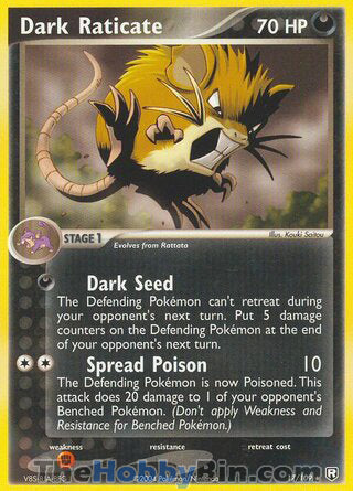 0017 Dark Raticate Rare Team Rocket Returns