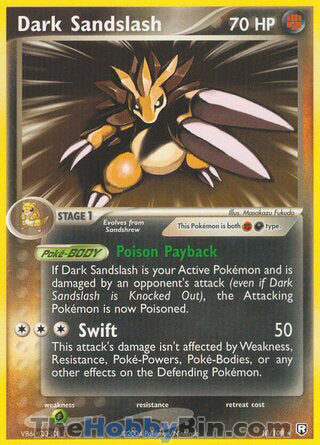 0018 Dark Sandslash Rare Team Rocket Returns