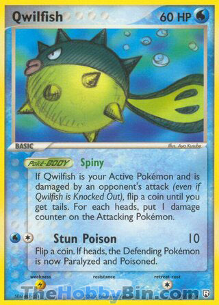 0027 Qwilfish Rare Team Rocket Returns