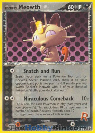 Rocket's Meowth Team Rocket Returns Uncommon #46/109