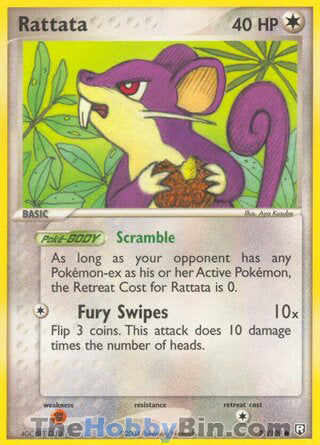 Rattata #71/109 Common - EX Team Rocket Returns Pokemon card