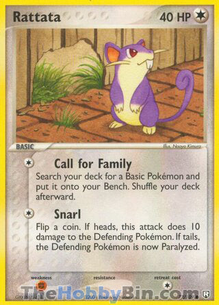 Rattata #72/109 Common - EX Team Rocket Returns Pokemon card