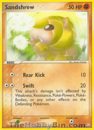 Sandshrew #74/109 Common - EX Team Rocket Returns Pokemon card