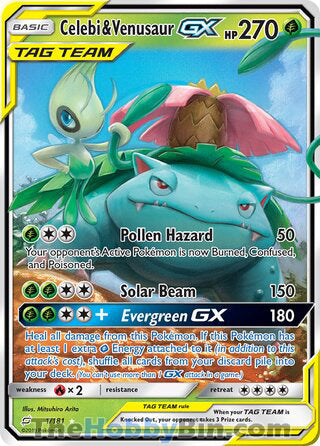 Celebi & Venusaur GX Team Up Ultra Rare #1/181